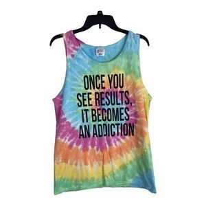 C Port Tank Womens Shirt Size Medium Body Combat Tie Dye Work Out Top